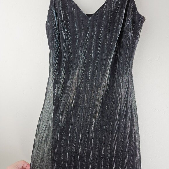 LULUS Maxi Dress Womens XS Black Silver Sexy Stretchy Comfortable Formal Party - Picture 2 of 16